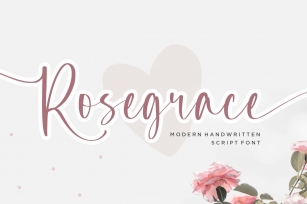 Rosegrace Modern Handwritten Script Font Download