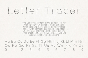 Letter Tracer Font Download