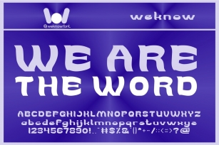 We Are the Word Font Download