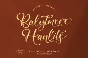 Balytmore Hanlits Font Download