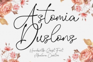 Astomia Duslons Handwritten Script Font Font Download