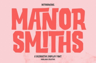 Manor Smiths Display Font Font Download