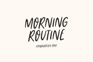 Morning Routine handwritten Font Download