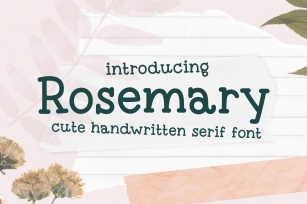 Rosemary handwritten cute serif Font Download