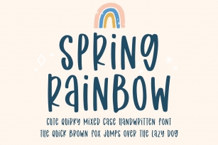 Spring Rainbow handwritten Font Download