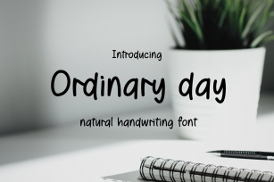 Ordinary day natural handwriting Font Download