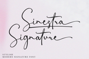 Sinestra Signature Font Download