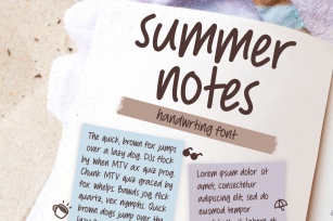 Summer Notes natural handwriting Font Download