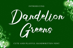 Dandelion Greens Font Download