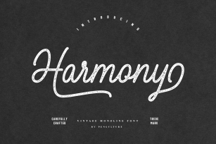 Harmony -Vintage Monoline Font Download