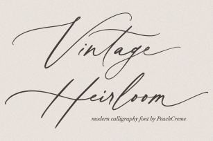 Vintage Heirloom Modern Calligraphy Font Download