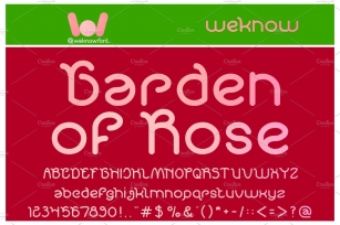 Garden of rose font Font Download