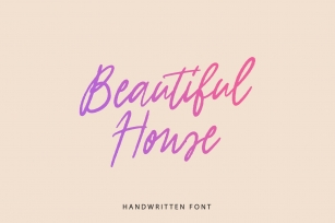 Beautiful House handwritten Font Download