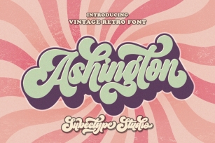 Retro Ashington - Vintage Font Font Download