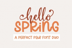 Hello Spring - A perfect pair font duo Font Download