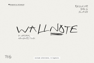 Wallnote Handwritten Font Download