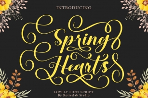 Spring Hearts Font Download