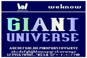 Giant Universe Font Download