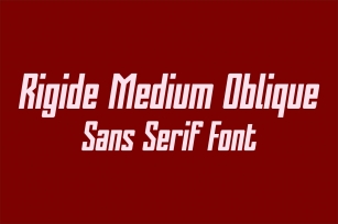 Rigide Medium Oblique Font Download