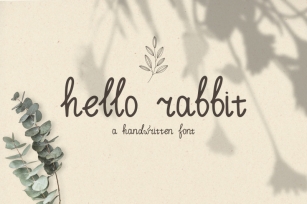 Hello Rabbit Handwritten Font Font Download