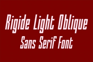 Rigide Light Oblique Font Download