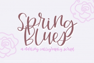 SPRING BLUES Farmhouse Brush Calligraphy Font Download