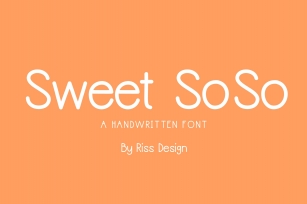 RD Sweet SoSo Font Download