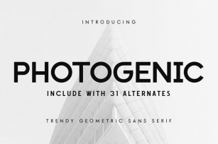 Photogenic - Trendy Geometric Sans Serif Font Download