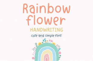 Rainbow Flower handwriting Font Download