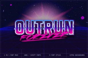 Outrun Forever – 2 in 1 Pack Font Download