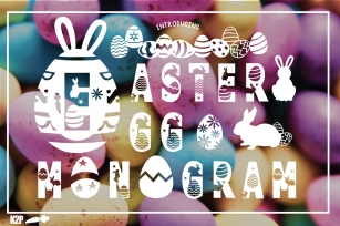 Easter Egg Monogram Font Download