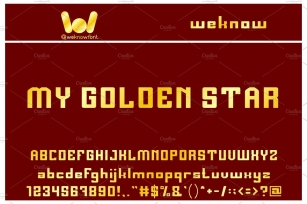 my golden star font Font Download