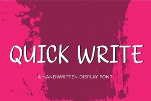 Quick Write Font Download