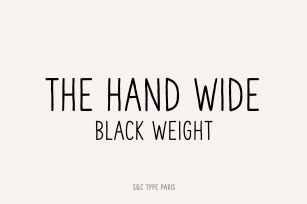 The Hand Wide (Black weight) Font Download