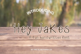 Hey Jakes, fun handwritten font for crafters Font Download