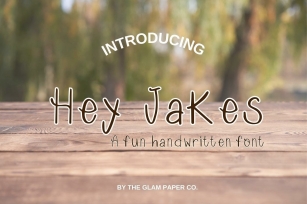Hey Jakes, fun handwritten for crafters Font Download