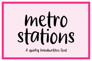Metro stations Font Download