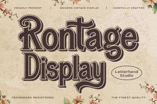 Rontage Display Font Download