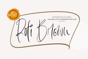Roti Brown With 6 Editable logo Font Download