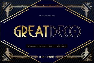 Great Deco – Art Deco 2 in 1 Font Download