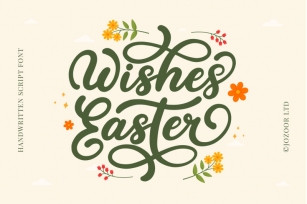 Wishes Easter - Handwritten Script Font Font Download