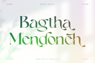 Bagtha Mendoneh Ligature Serif Font Download