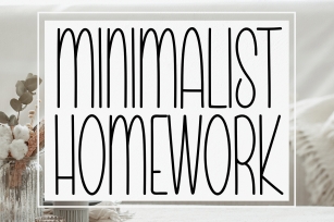Minimalist Homework Font Download