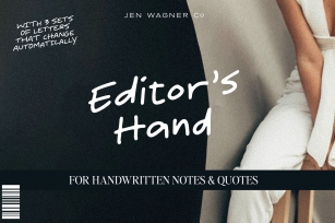 Editor's Hand: Notes  Quotes Font Download
