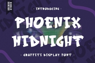 Phoenix Midnight - Graffiti Display Font Font Download