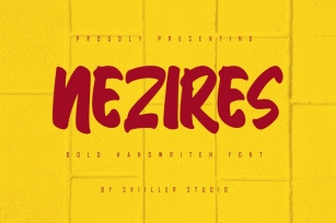 Nezires - Bold Handwritten Font Font Download