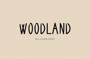 Woodland , simple sans serif , tall Font Download
