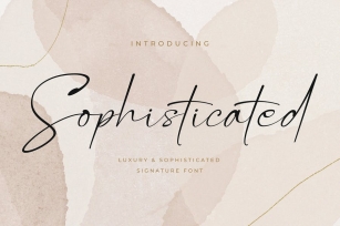 Sophisticated - Signature Font Font Download