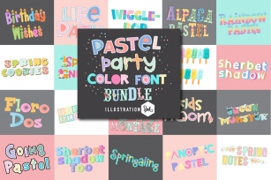 Pastel Party Color Bundle Font Download