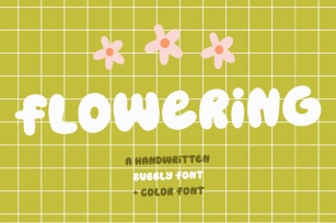 Flowering | Bubbly font Font Download